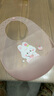 愛貝迪拉寶寶圍兜圍嘴口水巾兒童罩衣裸感硅膠3D立體圍兜 【抑菌】 【印花抑菌】甜心粉兔-3D超薄 曬單實(shí)拍圖