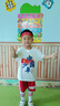 迪士尼（Disney）兒童啦啦隊演出服小學(xué)生民族風(fēng)服裝街舞套裝國潮班服拉拉操演出服 少年-白短袖+紅短褲(襪子發(fā)帶) 120 曬單實(shí)拍圖
