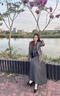 啄木鳥方扣單鞋女低跟2025年新款法式職業(yè)扣優(yōu)雅淺口方頭平底粗跟工作鞋 大象灰 37 曬單實(shí)拍圖