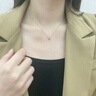 Grace Girl輕奢鼻屎鉆項鏈女士簡約氣質(zhì)鎖骨鏈生日七夕情人節(jié)禮物送女友老婆 5mm鼻屎鉆項鏈 曬單實拍圖