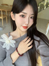 ALLOVE小蠻腰朱砂手鏈女本命年手串轉(zhuǎn)運珠首飾情人節(jié)禮物送女友老婆生日 曬單實拍圖