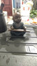 久造 創(chuàng  )意紫砂茶寵小和尚擺件精品可養禪意小沙彌茶道茶玩茶藝茶室桌面裝飾品 黑金砂-扶琴小和尚/CYY 曬單實(shí)拍圖