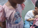 米琪小鴨鴨女童冰雪奇緣連衣裙夏女孩兒童愛(ài)莎裙子愛(ài)莎短袖女寶寶公主裙洋氣 淺藍(lán)色 110 cm 曬單實(shí)拍圖