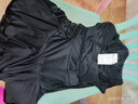 雷姆汀兒童拉丁舞蹈服裝女童2025新款高顏值夏季短袖練功服分體顯瘦套裝 黑色套裝 160 (帶胸墊) 曬單實拍圖