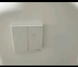 施耐德電氣  雙開單控開關 86型暗裝二開開關插座面板 皓呈系列 奶油白色 曬單實拍圖