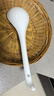 品聚德骨瓷純白小湯勺長柄家用大號餐具勺子創(chuàng)意大勺小勺喝粥勺調(diào)羹勺子 骨瓷純白天鵝大勺 曬單實拍圖