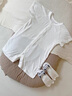 貝瑞加（Babyprints）嬰兒連體衣2件夏季短袖嬰兒衣服新生兒純棉哈衣輕薄爬服 白藍59 曬單實拍圖