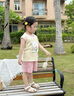 巴帝巴帝夏季嬰幼兒童純棉套裝無(wú)袖背心短褲男女寶寶 粉 鮮花小熊 100 曬單實(shí)拍圖