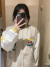 卡圖弛美式國潮刺繡棒球服夾克男春秋季復(fù)古寬松休閑外套痞帥高街上衣服 杏色 XL 曬單實(shí)拍圖
