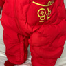 巴拉巴拉balaOne嬰兒連體衣羽絨服男女童2025新款冬裝哈衣造型萌 中國紅60611-白鴨絨 90 充絨量99g 曬單實(shí)拍圖