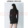 UR2025秋季新款女裝輕芭蕾風(fēng)撞色蝴蝶結長(cháng)袖T恤UYY450011 黑色 L 曬單實(shí)拍圖