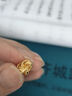 中國珠寶七夕情人節(jié)禮物黃金吊墜項鏈女足金幸福結(jié)花朵吊墜子 曬單實拍圖