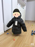 保姆鵝 兒童羽絨服寶寶加厚白鴨絨外套男童女童保暖防風(fēng)冬裝 黑 120 曬單實(shí)拍圖