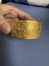 BUKKEHAVE金包銀手鐲子流行多寶吉言蓮華情侶款平安喜樂實心手工鏨刻 吉言手鐲-35克  包金1.5克 (備) 曬單實拍圖