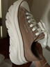 斯凱奇（Skechers）女鞋秋季潮流百搭透氣時(shí)尚板鞋帆布鞋 灰褐色/TPE 36.5 曬單實(shí)拍圖