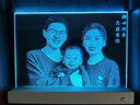錘子畫玻璃畫玻璃手工雕刻畫定制畫生日禮物藝術(shù)紀念品節(jié)日送女友 A4(20*30)送七彩觸摸底座＋禮盒 曬單實拍圖