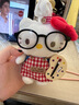 迪士尼正版HelloKitty包包掛件鑰匙扣眼鏡哈嘍kt貓玩偶公仔閨蜜女生禮物 小畫家套裝kitty【正版】 曬單實(shí)拍圖