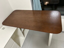 弘韻軒胡桃木色書(shū)桌輕奢高級感極簡(jiǎn)書(shū)房轉角電腦辦公桌復古奶油風(fēng)寫(xiě)字臺 【實(shí)木多層板】書(shū)桌+右邊長(cháng)柜（左柜請備注） 120*60*75cm 曬單實(shí)拍圖