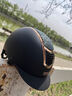 RIFRIF馬術(shù)騎馬頭盔男女兒童時(shí)尚馬術(shù)比賽頭盔大帽檐騎士八尺龍馬具 黑色黑框 55cm 曬單實(shí)拍圖