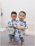 G.DUCKKIDS兒童裝男童夏裝套裝2024年新款夏季小兒童帥氣寶寶夏款短袖衣服潮 白色套裝 90 適合身高80-90cm年齡2-3歲 曬單實(shí)拍圖