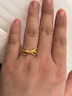 中銀鑫行黃金戒指女足金999蝴蝶結戒指3D硬金戒子俏皮結婚送女友 15#蝴蝶結戒指(克重多退少補) 約1.1g 曬單實拍圖