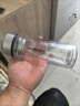 華明富光雙層玻璃杯商務茶杯耐熱加厚泡茶水杯男女辦公車載便捷杯子 加厚款鋼本色350ml 曬單實拍圖