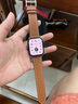 MSSM適用蘋(píng)果手表表帶apple iwatch愛(ài)馬仕款Swift小牛皮真皮表帶ultra/S10/9/8/7淺棕色·44/45/46/49mm 曬單實(shí)拍圖