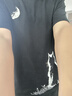 真維斯（Jeanswest）冰絲中袖男2025夏季簡(jiǎn)約印花寬松冰感速干短袖T恤男士大碼上衣服 黑色(月下貓胸標(biāo)_右下標(biāo)) L (175) (收藏加購(gòu)優(yōu)先發(fā)) 曬單實(shí)拍圖