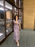 花語志旗袍高級感2025中國風改良版連衣裙新中式修身旗袍裙夏天少女新款 紫蝶新中式旗袍 L 【建議100-115斤】 曬單實拍圖