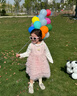 G.DUCKKIDS小黃鴨童裝女童連衣裙春秋兒童裙子公主裙女孩蓬蓬蛋糕裙生日禮服 粉色 100 建議2~3歲【 90-100cm】cm 曬單實拍圖