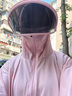 麥哈頓電動(dòng)車(chē)騎行冰絲防曬衣帶帽一體防曬面罩遮陽(yáng)帽防曬服騎 粉色【帶鏡面】 80-160斤 曬單實(shí)拍圖