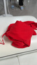 貝瑞加（Babyprints）新生兒連體衣大紅色拜年服嬰兒純棉過年衣服寶寶四季爬服 福氣52 曬單實拍圖