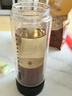 WCZ德國高檔紫砂茶水分離泡茶杯雙層玻璃杯智能顯溫保溫便攜送禮水杯 【紫砂茶倉_智能顯溫】紳士黑320 曬單實拍圖