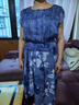 羅蒙（ROMON）重磅真絲連衣裙女25年新款夏裝遮肚子減齡顯瘦碎花法式長裙子女 L 105-115斤 曬單實拍圖