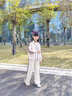 迪士尼（Disney）美拉德女童春秋套裝2025新款簡(jiǎn)約棒球服兩件套中大童休閑運動(dòng)校服 米白色套裝 春秋款 160 cm 曬單實(shí)拍圖