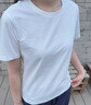 森馬（Semir）短袖t恤女短款合體顯瘦正肩內(nèi)搭25夏涼感修身打底衫109325100001 曬單實拍圖