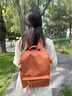 愛(ài)可樂(lè)（Echolac）雙肩包女時(shí)尚背包旅行休閑電腦包百搭潮流包送女友CKP2075珊瑚橘 曬單實(shí)拍圖