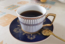 瓷俠客咖啡杯碟套裝高檔精致英式下午茶茶具骨瓷杯碟勺套裝陶瓷輕奢 【包金版】神秘之約杯碟勺 曬單實(shí)拍圖