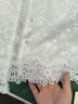 朵以（Duoyi）2025夏季新款鏤空繡花刺繡花邊白色開衫V領(lǐng)襯衣短袖短款上衣 白色 M 曬單實(shí)拍圖