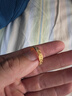 周大生黃金戒指碎碎冰冰爆閃戒指活口可調(diào)節(jié)送女友老婆紀(jì)念情人多退少補(bǔ) 約3.5g 曬單實(shí)拍圖