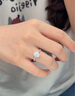 舒弗莫桑石戒指女鴿子蛋鉆戒純銀戒指求婚結婚儀式道具婚戒七夕禮物 一克拉鴿子蛋鉆戒 閉口9號 曬單實(shí)拍圖