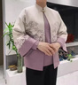 俞兆林新中式媽媽春秋裝針織上衣兩件套高貴洋氣中老年國風(fēng)女裝毛衣外套 灰藍(lán) L 那就 95-110斤 曬單實(shí)拍圖