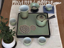 瀾春江窯變茶具套裝中式復(fù)古陶瓷儲(chǔ)水式茶盤茶杯側(cè)把壺功夫茶具家用送禮 星空翠綠-側(cè)把壺9件套 【高檔禮盒裝】 曬單實(shí)拍圖