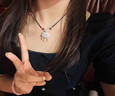 純銀999項鏈平安鎖女寶寶銀鎖吊墜足銀長命鎖輕奢生日禮物 平安鎖【約5克】墊片紅瑪瑙款 【 曬單實拍圖