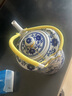 傳世瓷 景德鎮(zhèn)陶瓷茶壺大容量飯店涼水壺特大號冷水壺青花提梁泡茶壺水壺陶瓷壺涼水壺特大泡茶壺 花開富貴2.8升 曬單實(shí)拍圖