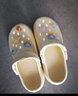 名創(chuàng)優(yōu)品（MINISO）洞洞鞋男女夏季外穿涼鞋防滑厚底踩屎感包頭涼拖鞋 卡其+海洋星星 曬單實(shí)拍圖