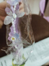 兒童發(fā)箍超仙公主花朵蝴蝶結(jié)飄帶編發(fā)帶頭飾小女孩不勒頭花環(huán)發(fā)箍 4#紫色漸變花朵蝴蝶珠鏈 曬單實拍圖