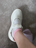 妙麗（Millies）真牛皮珍珠瑪麗珍鞋單鞋女軟底運動風(fēng)魔術(shù)貼芭蕾鞋女鞋 米色 37 曬單實拍圖