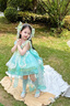 G.DUCKKIDS小黃鴨童裝洛麗塔公主裙兒童裙子夏季女孩生日禮服薄款網(wǎng)紗蓬蓬裙 綠色 120 尺碼5~6歲【110-120cm】cm 曬單實(shí)拍圖