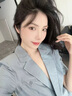 法貝莎品牌西裝外套套裝女夏季含亞麻休閑通勤輕職場(chǎng)闊腿褲兩件套 灰藍(lán)色 M 100斤-115斤 曬單實(shí)拍圖